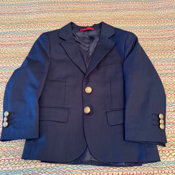 Gioberti Little Boy Elegant Navy Blazer with Gold Buttons Size 4T - Picture 1 of 8